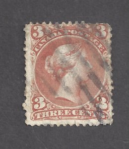 Canada # 25a USED 3c LARGE QUEEN WATERMARKED BOTHWELL BS31137