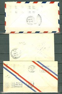 US 1928 LOT of (3) FIRST FLIGHT COVERS..#C11