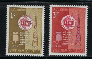 South Vietnam 253-54 MNH 1965 Int'l Telecommunications Union