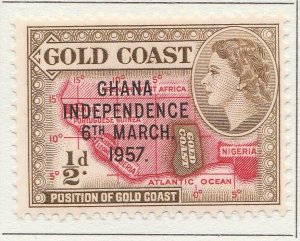 1957 GHANA 1/2D MH* Stamp A4P40F40116-