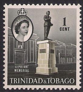 Trinidad & Tobago 1960 - 67 QE2 1ct Memorial MM SG 284 ( L1457 )