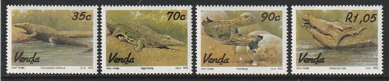 1992 South Africa - Venda - Sc 249-52 - MNH VF - 4 singles - Crocodile Farming