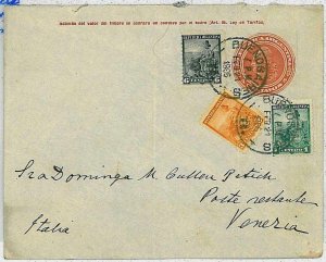 37345  - ARGENTINA - Postal HISTORY - Postal Stationery COVER  to VENEZIA Italy