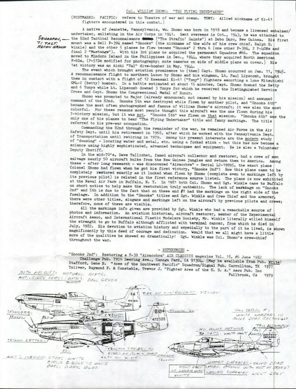 1983 Remembering WWII Fighter Pilot Col. William A Shomo USAF Pacific 1 January