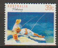 Australia SG 1179a FU - booklet stamp bottom imperf - per...