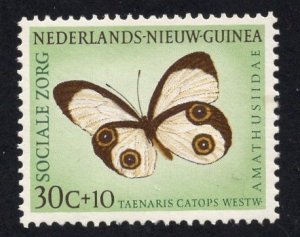 Netherlands  New Guinea  #B26  MH 1960   social welfare  30c butterflies