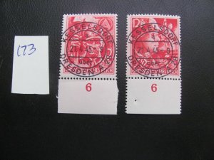 GERMANY 1945 USED SC B292-293 SET XF   (173) NICE
