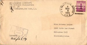 United States A.P.O.'s 3c Defense 1944 U.S. Army Postal Service, A.P.O. 9 Win...