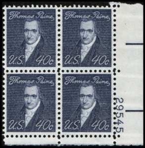 US #1292 PAINE MNH LR PLATE BLOCK #29545