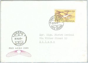 70140 - SWIZZERLAND -  POSTAL HISTORY -  FDC COVER 1949  Pro Aero AIR MAIL