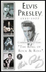 Bhutan 2003 - Elvis Presley - Sheet of 4 Stamps - Scott #1386 - MNH