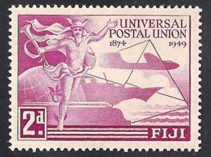 Fiji #141 2p UPU Issue, red violet mint OG NH XF