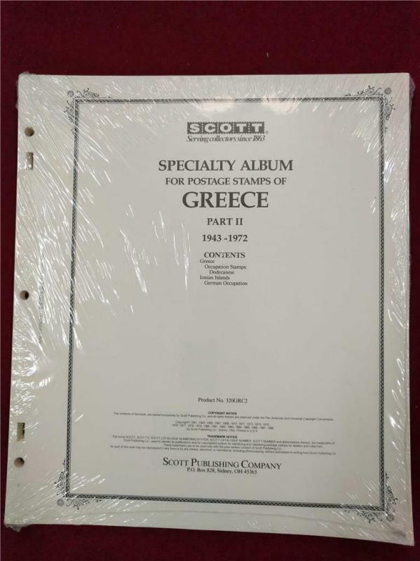 Greece Album Pages Scott Specialty Stamp Collecting Part 2 : 1943-1972