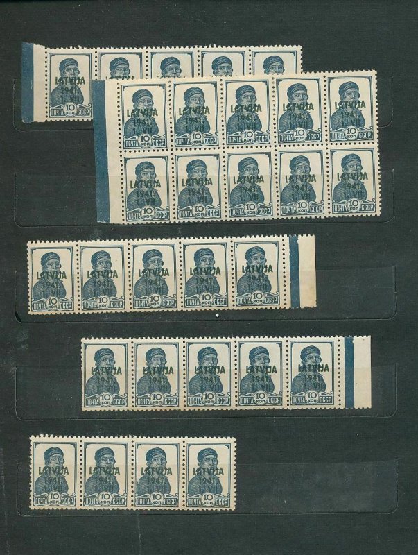 LATVIA 1941 Blocks MNH +Few Others (Apprx 450 Stamps) GM300