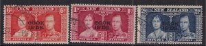 Cook Islands 1937 KGV1 Set Coronation used SG 124 - 126 ( E502 ) 