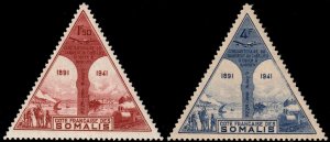 ✔️ VICHY FRANCE  SOMALIA COAST 1943 - AIRMAIL TRIANGLES - Sc. C7A+B  MNH [03P34]