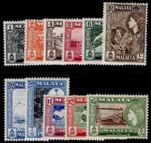 MALAYSIA - Malacca QEII SG39-49, 1957 complete set, M MINT. Cat £75.