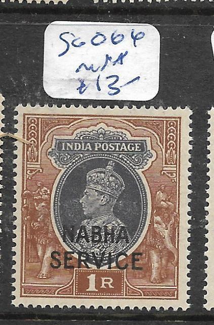 INDIA  NABHA   (PP2905B)  KGVI  1R OFFICIAL     SG O66     MNH