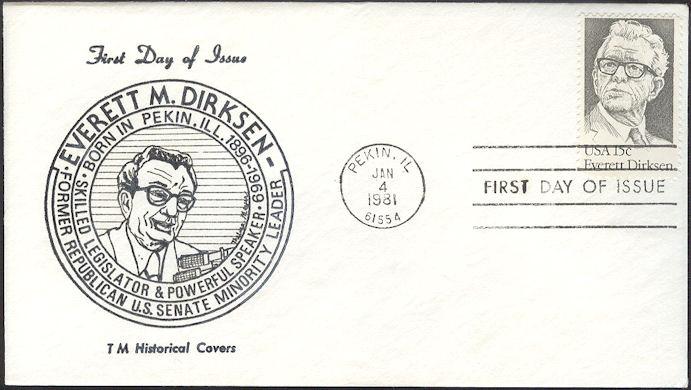 #1874 Everett Dirksen TM Historical FDC