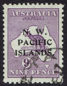 NWPI NEW GUINEA 1915 KANGAROO 9D 1ST WMK USED 