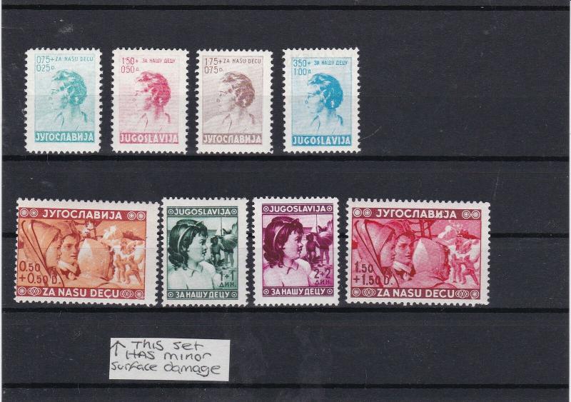 Yugoslavia 1936 + 1940 Child Welfare  Stamps Ref 30630