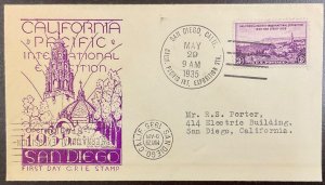 773 1st WN Watson cachet California Pacific International Exhibition FDC 1935