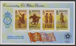 81a Isle Of Man American Bicentennial SS MNH