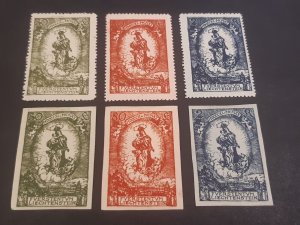 Liechtenstein 1920 ** MNH perforated Full set + MH imperforated Full set