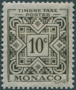 Monaco due 1946 SGD327 10c black postage due MH