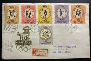 1960 Budapest Hungary First Day Cover FDC Locally Used Rome Olympics