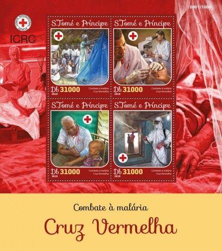 Red Cross Malaria Medicine Sao Tome and Principe MNH stamp set