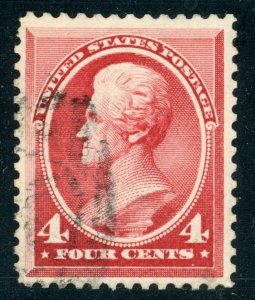 US Stamp #215 Jackson 4c - USED - CV $30.00