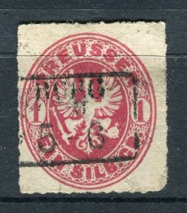 GERMANY; PRUSSIA 1860s classic rouletted issue used 1sg. value