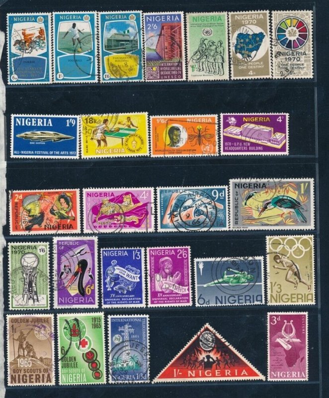 D386815 Nigeria Nice selection of VFU Used stamps