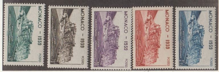 Monaco Scott #177-181 Stamp - Mint Set