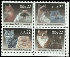 # 2372-2375 MINT NEVER HINGED BLOCK CATS