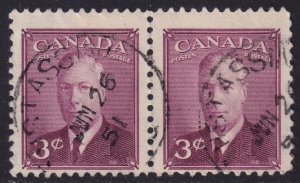 Canada - 1949 - Scott #286 - used pair - QUEBEC P.Q. pmk