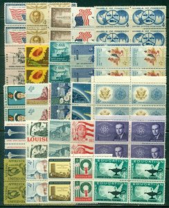 25 DIFFERENT SPECIFIC 4-CENT BLOCKS OF 4, MINT, OG, NH, GREAT PRICE! (20)