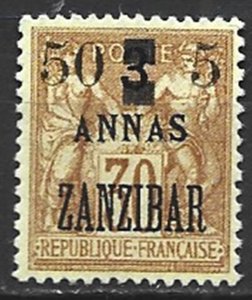 COLLECTION LOT 15117 FRANCE OFFICES IN ZANZIBAR #51 MNH 1904 HCV