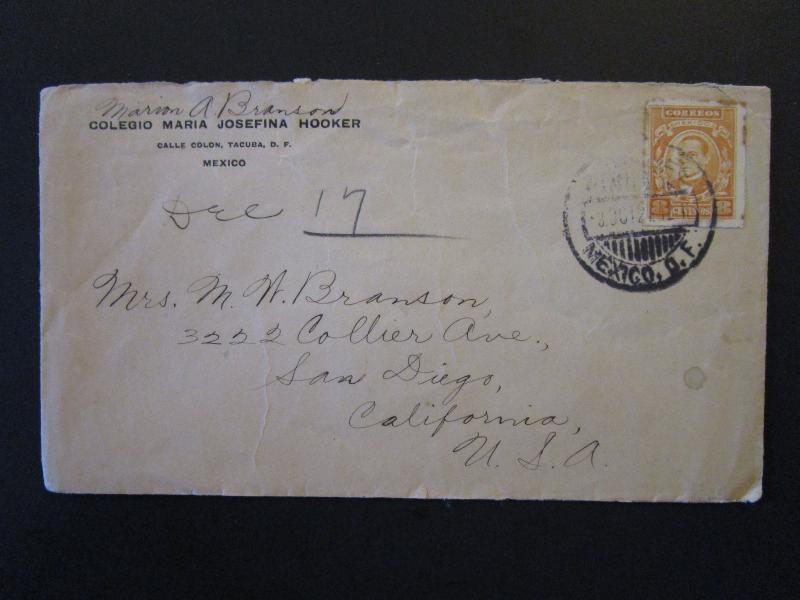 Mexico 1927 Cover to USA - Z5423