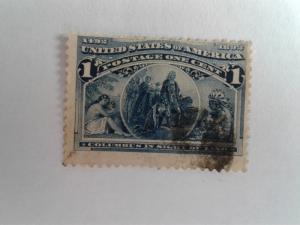 SCOTT # 230 USED ONE CENT COLUMBIAN EXPO 1898 !!