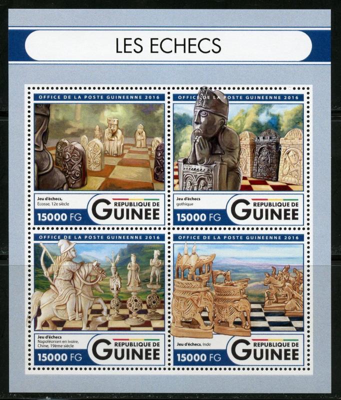 GUINEA 2016 CHESS  SHEET MINT NH