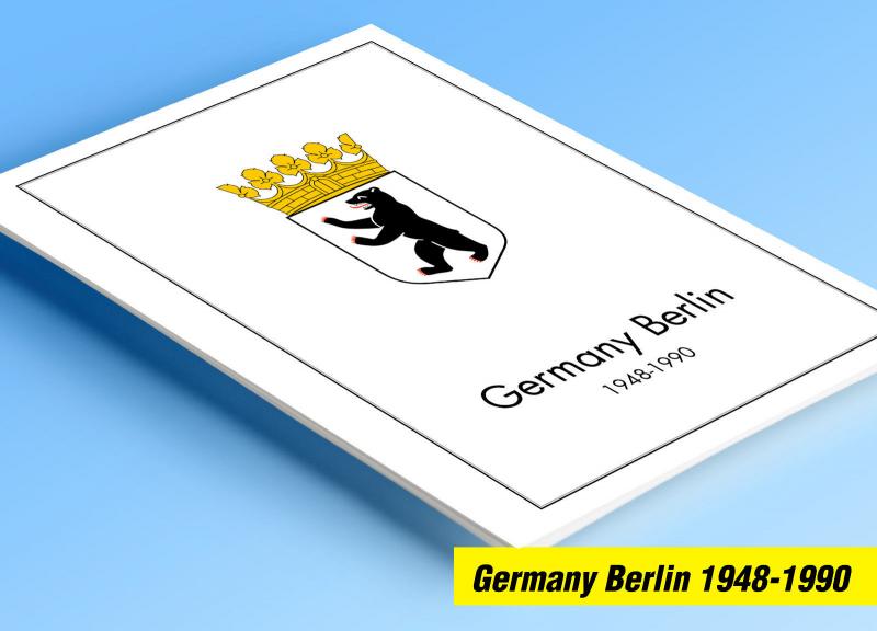 COLOR PRINTED GERMANY BERLIN 1948-1990 STAMP ALBUM PAGES (76 illustrated pages)