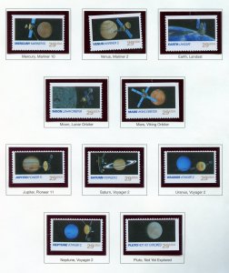 1991 PLANET COMMEMORATIVES OG/MNH - FILLER OR STARTER PAGE -  DETAILS