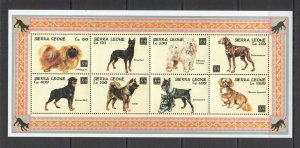 B0496 Sierra Leone Dogs Fauna Domestic Animals Pets Year Of The Dog Kb Mnh