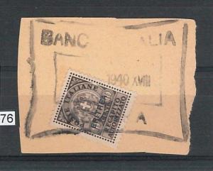 66176 - ITALY COLONIES: ERITREA - AUTHORIZED DELIVERY on small fragment  -