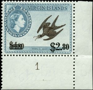 Virgin Islands Scott #139 SG #173 Plate # Single Mint Never Hinged