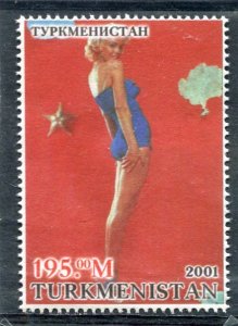 Turkmenistan 2001 MARILYN MONROE 1 value Perforated Mint (NH)