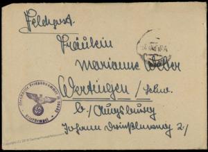 3rd Reich Germany 1942 Kriegsmarine Navy Ship Destroyer Z31 Feldpost Cover 74334