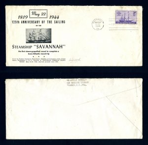 # 923 FDC Foriegn Commerce Dept. cachet with leter from Savannah, GA - 5-22-1944